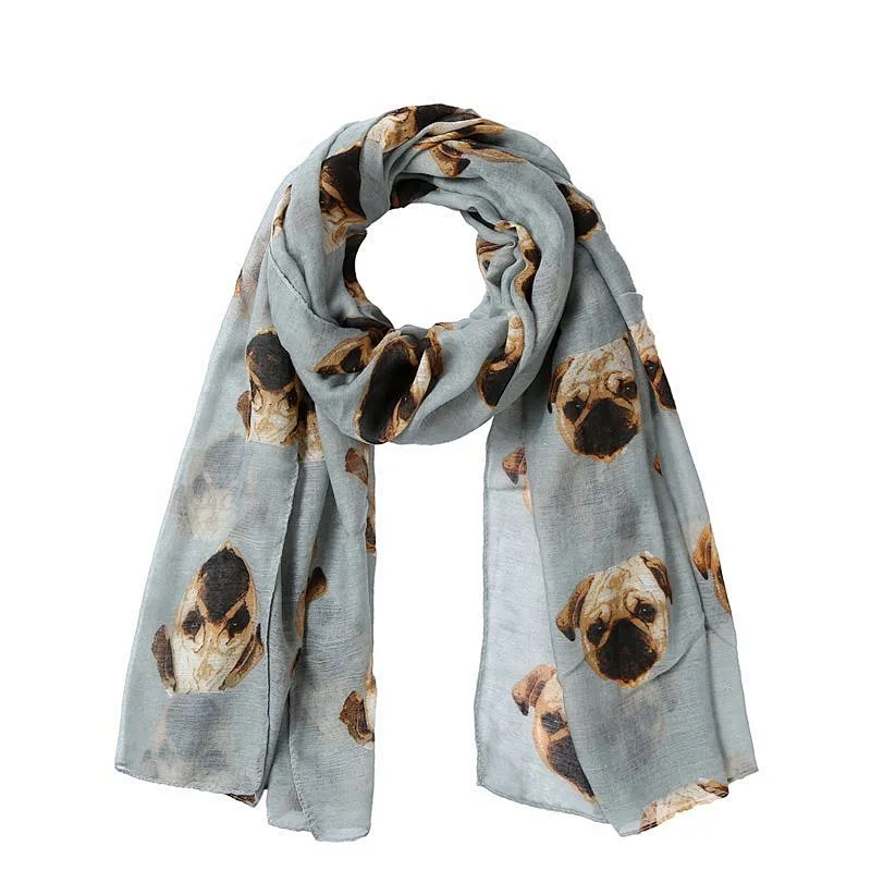 New fashion dog print yarn scarf air conditioning sunscreen shawl scarf female