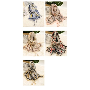 2020 New Fresh Japanese Korean Sweet Scarf Fashion Cotton And Linen Silk Scarf Long Dual-Use Shawl