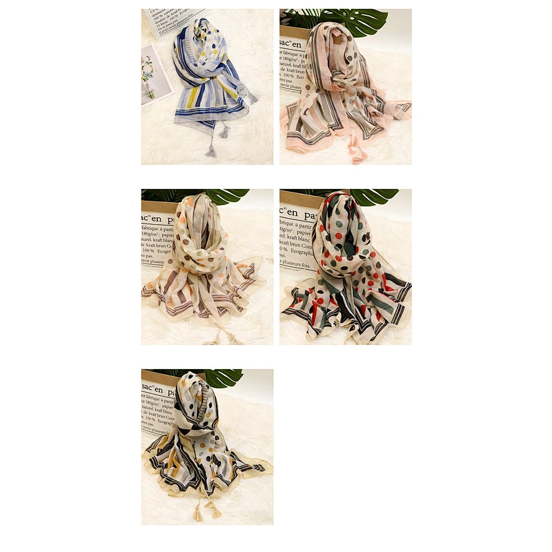 2020 New Fresh Japanese Korean Sweet Scarf Fashion Cotton And Linen Silk Scarf Long Dual-Use Shawl