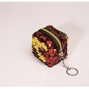 New sequined square three-dimensional mini coin purse ladies coin purse key case