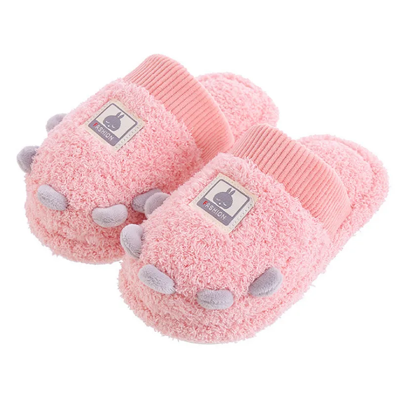 Toddler Kids Girls Boys Cute Cartoon Indoor Animal Soft Cozy Winter Warm Plush Lining Winter House Slippers