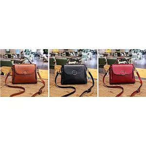 2020 Small Wholesale Fashion Women Shoulder Bags Elegant Pu Leather Lady Vintage Leather Retro Handbag