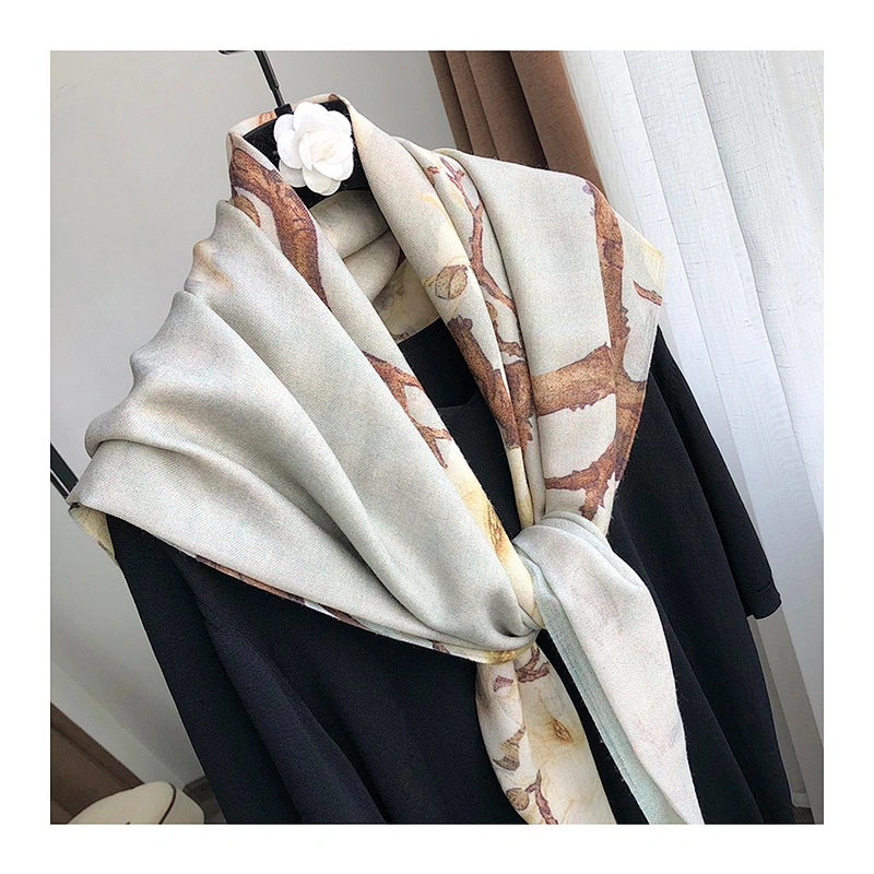 2020 Autumn Winter Cashmere Scarf Famous Painting Printing Outdoor Keep Warm Elegant Women Elegant Cashmere Shawl