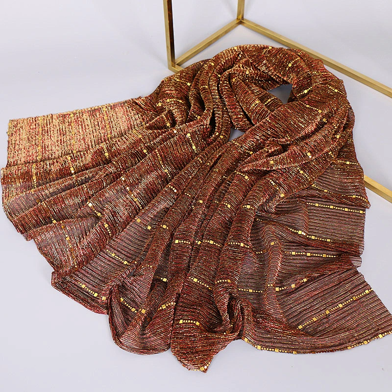 2020 Fall New Ladies Scarf Corduroy Sequined Scarf Headscarf Islamic Hijab Autumn Winter Headscarves