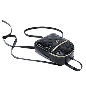 Korea Simple Fashion Multi-Function Leather Crossbody Bag Vintage Mini Backpack Metal Zipper Backpack