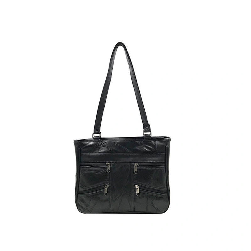 WMS hot selling cheaper patch leather tote handbag