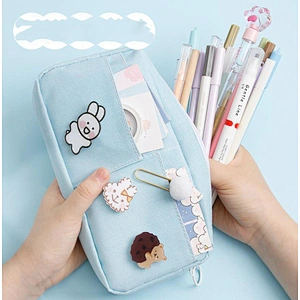 Ins Girl Pencil Case Korean School Pupils Creative Small Cartoon Rabbit Stationery Bag