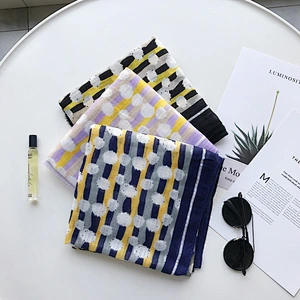 Dual-use sunscreenshawl all-matching stripe polka dot printed new muslim scarf cotton print hijab