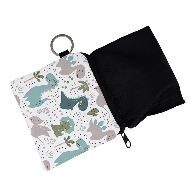 Fashion small fresh cartoon dinosaur creative printing coin purse waterproof portable personality card case key case