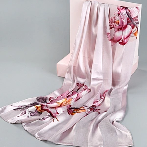2020 New Spring Summer Thin Silk Scarf Women Wild Sunscreen Travel Shawl Rectangular Custom Silk Mother Gauze Scarves