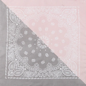 Wholesale Men Women Two-Color Series Cashew Flower Hip-Hop Square Scarf Head Scarf Pure Cotton Bandana