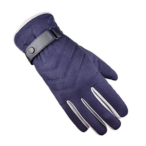 Factory Direct New Winter Men'S Suede Warm Gloves Wholesale Thick Windproof Cycling Gloves