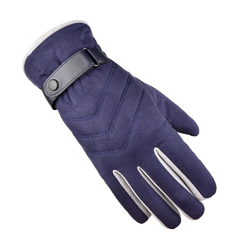 Factory Direct New Winter Men'S Suede Warm Gloves Wholesale Thick Windproof Cycling Gloves