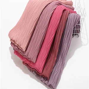 31 color stock Malaysia New Chiffon Crinkle monochrome plain chiffon scarf women hijab