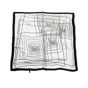 70cm Small Square Scarf Silk Lady Silk Style Striped Polka Dot Professional Decoration Bag Printing Small Scarf