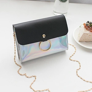 Laser Crossbody Bag for Women Chain Mini Shoulder Circle Small Messenger Bag