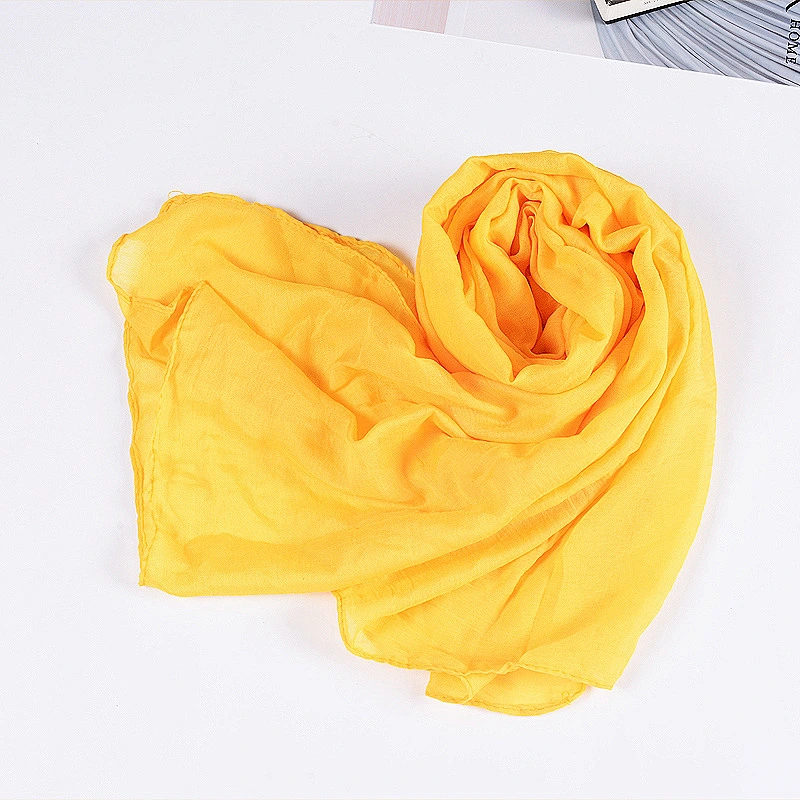 90*180cm Cotton And Linen Scarf Factory Wholesale Solid Color Monochrome Candy Color Gift Scarf Women