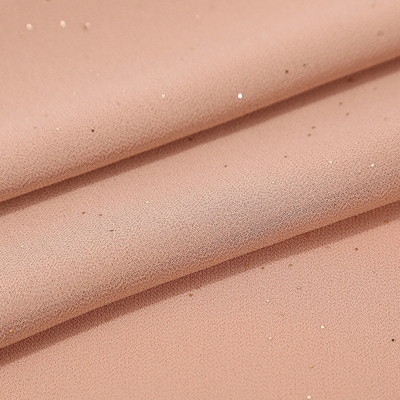 Monochrome High-Quality Thin Section Breathable Fashion Sprinkle Gold Pearl Chiffon Sequins Hijab Scarf