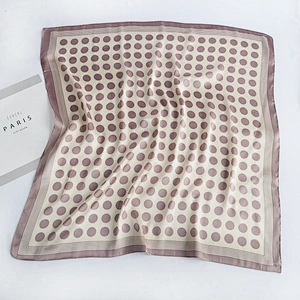 Factory Direct New Product Spring Autumn Korean Wave Dot Scarf Wild Silk Scarf Wave Dot Stewardess Scarf