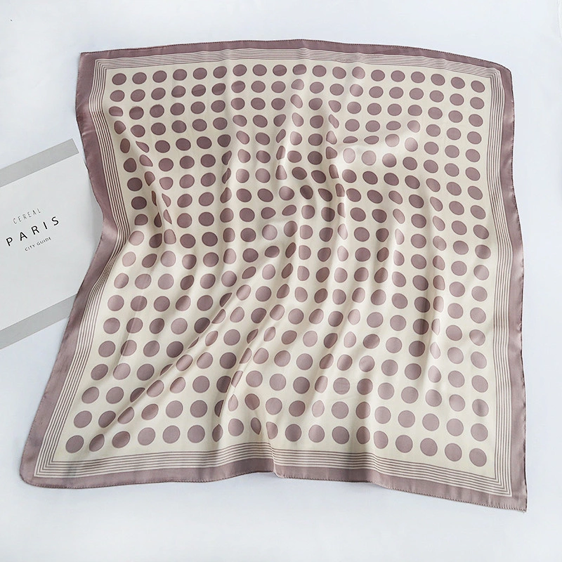 Factory Direct New Product Spring Autumn Korean Wave Dot Scarf Wild Silk Scarf Wave Dot Stewardess Scarf