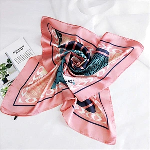 New style wild professional scarf 70cm*70cm small geometric square scarf imitated silk scarf female