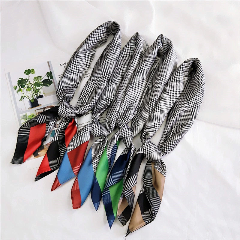 Female new fashion wild professional scarf sunscreen soft small square scarf silk scarf