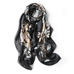 Spring and autumn new warm female constellation printed long shawl designer plain  silk scarf shawl