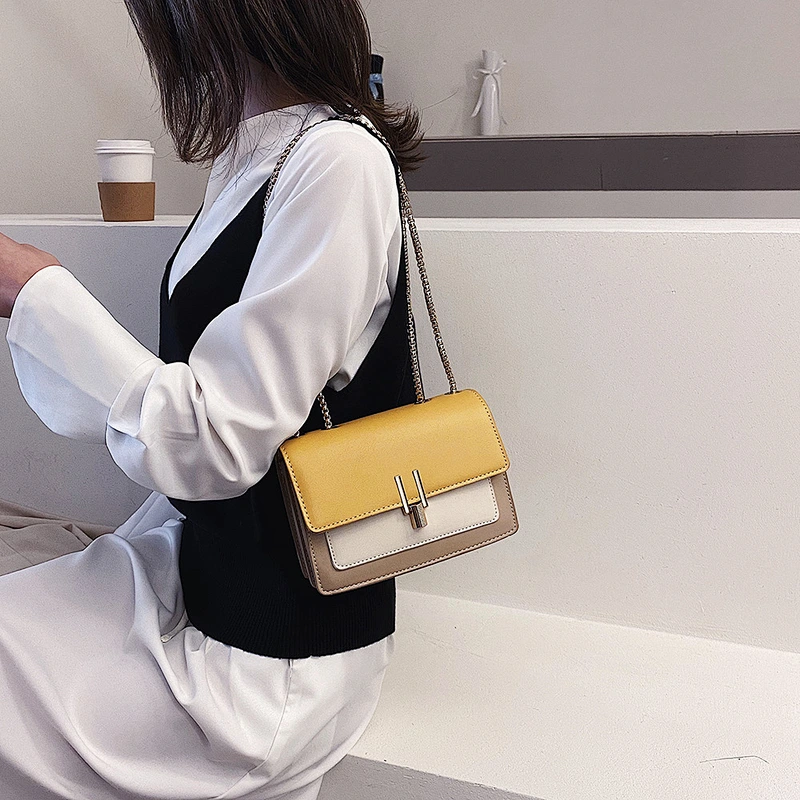 2020 Korean Version Spring Summer Fashion Handbag Small Bag Shoulder Crossbody Bag PU Handbag