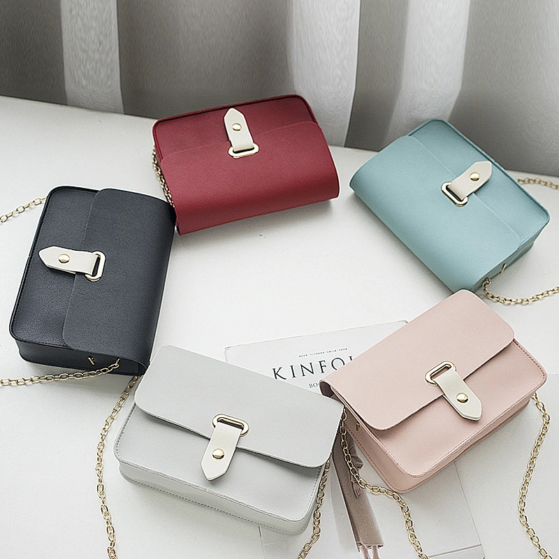 Women Messenger Bags Korean Small Square Bag Mini PU Leather Shoulder Bags
