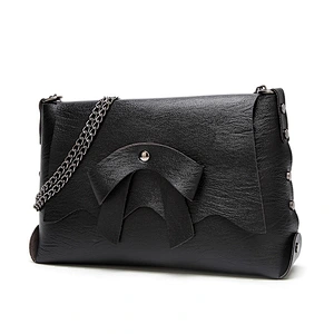 2020 Spring Summer Korean Version Of The Bow Shoulder Chain Leather Crossbody Bag Women