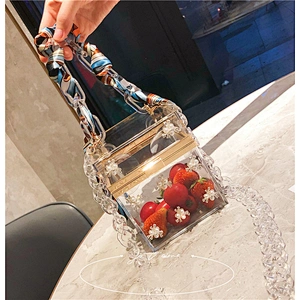 2020 Manufacturer Fashion Women Cosmetic Box Evening Purse Clear Clutch Acrylic Bag