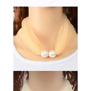 2020 Spring New Pearl Button Small Silk Scarf Variety Small Scarf Korean Version Georgette Decorative Scarves