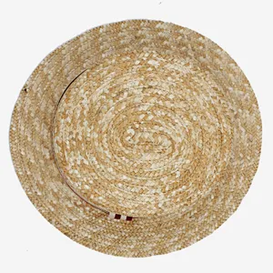 New Fashion Brown Panama Hats Outdoor Protection Sun Wide Brim Floppy Brim Hat Floppy Raffia Straw Hat