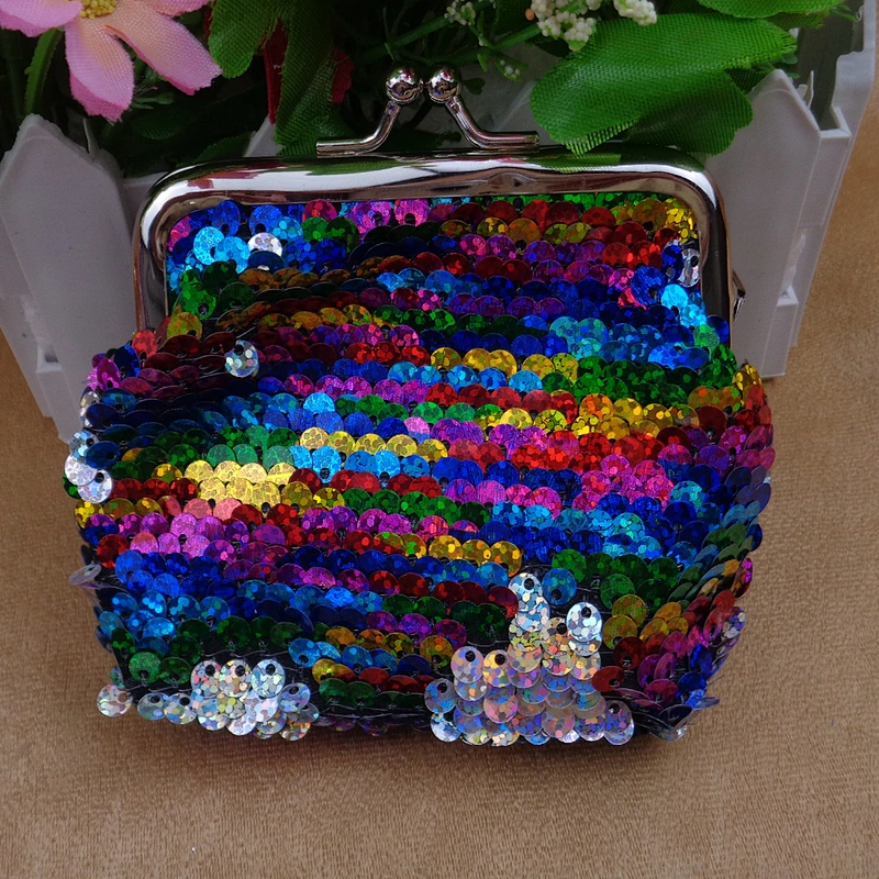 Factory direct sale new sequin coin purse cute series shiny shell buckle bag