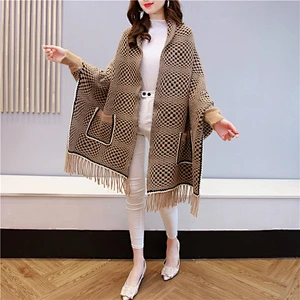 2020 Mink Velvet Cape Cloak Women's Coat Small Fragrance New Style Cardigan Shawl