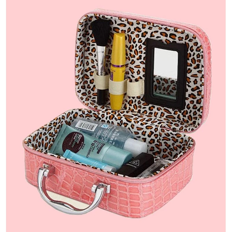 Mirror Stone Grain Portable Makeup Case Beautiful Storage Fashion Customized Logo Woman Cosmetic Box