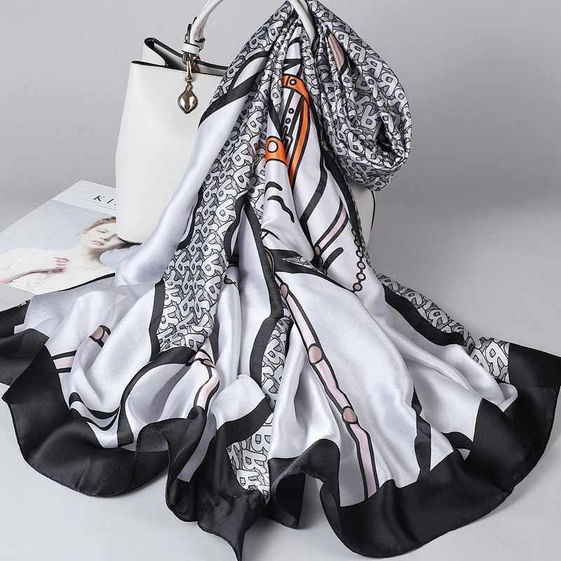 Wholesale 2020 Spring Summer Silk Scarf Women Thin Shawl Outer Wear Korean Style Wild Scarf