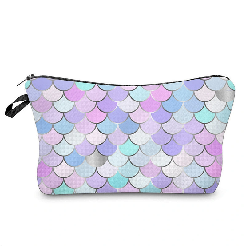 2020 New Multifunctional Ladies Cosmetic Bag Fish Scale Colorful Makeup Bag Mermaid Cosmetic Bags