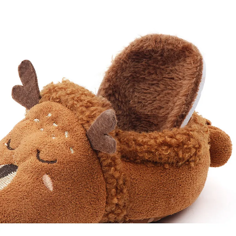 Winter Children Home Slippers Kids Baby Cartoon Animals Shoes Girls Plush Warm Slippers Boys Indoor Slippers