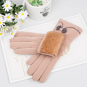 Factory Gloves Ladies Winter Plus Velvet Warm Touch Screen Gloves Thickened Ski Sports Skin Feeling Student Gloves