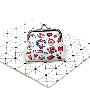 Factory wholesale unicorn print coin purse cartoon creative lady purse