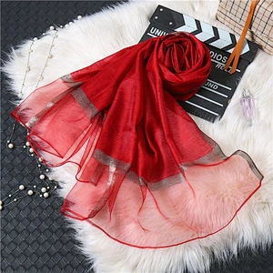 Summer Sunscreen Scarves Ladies Wild Silk Solid Color Shawl Thin Section Phnom Penh Scarf Scarves Women