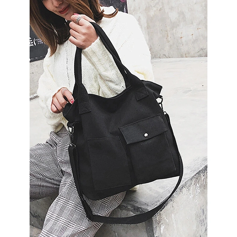 Factory Wholesale Custom canvas Women Handbag Fashion Lady Shoulder Bag Hot selling winter handbag Tote