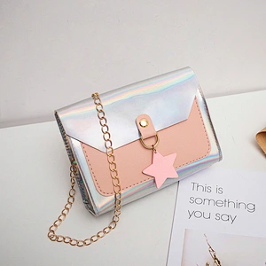 Wholesale 2020 Cheap Laser PU Single Shoulder Bag Ladies Fashion Small Crossbody Bag With Star Pendant