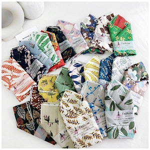 New Cotton And Linen Small Square Scarf Women Spring Autumn Fashion Wild Korean Turban Work Hip-Hop Scarf