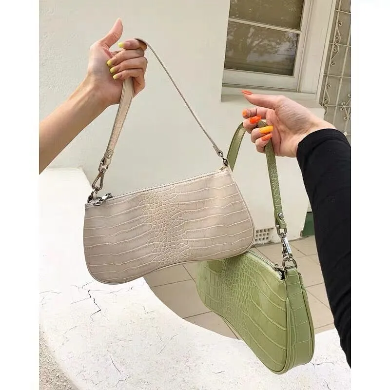 2020 New Fashion Leather Handbags Luxury Crocodile Pattern Underarm Bags Women Single Shoulder Bag