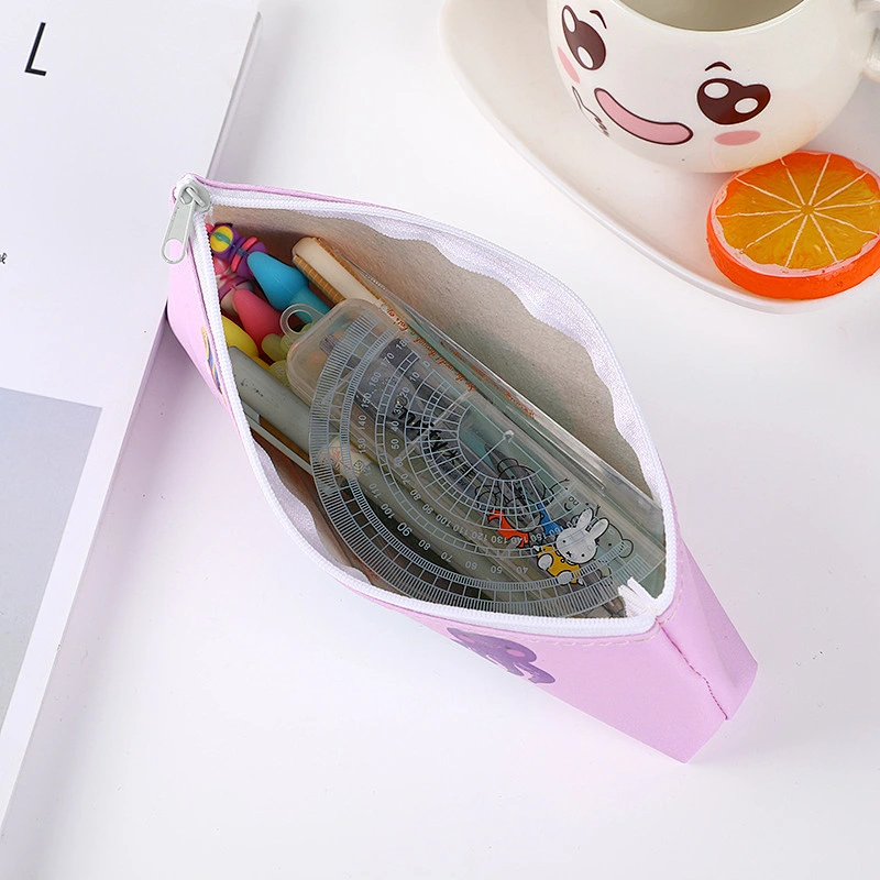 Customized Korean Cartoon PU Avocado Pencil Case Cute Creative Stationery Bag Pencil Case