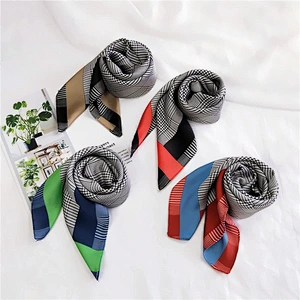 Female new fashion wild professional scarf sunscreen soft small square scarf silk scarf