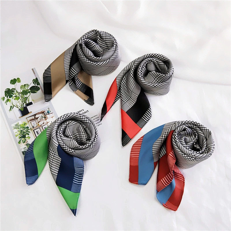 Female new fashion wild professional scarf sunscreen soft small square scarf silk scarf