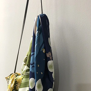 New ukiyo-e printed decoration simple style wild fashion 100% polyester silk feeling satin scarf ladies shawl